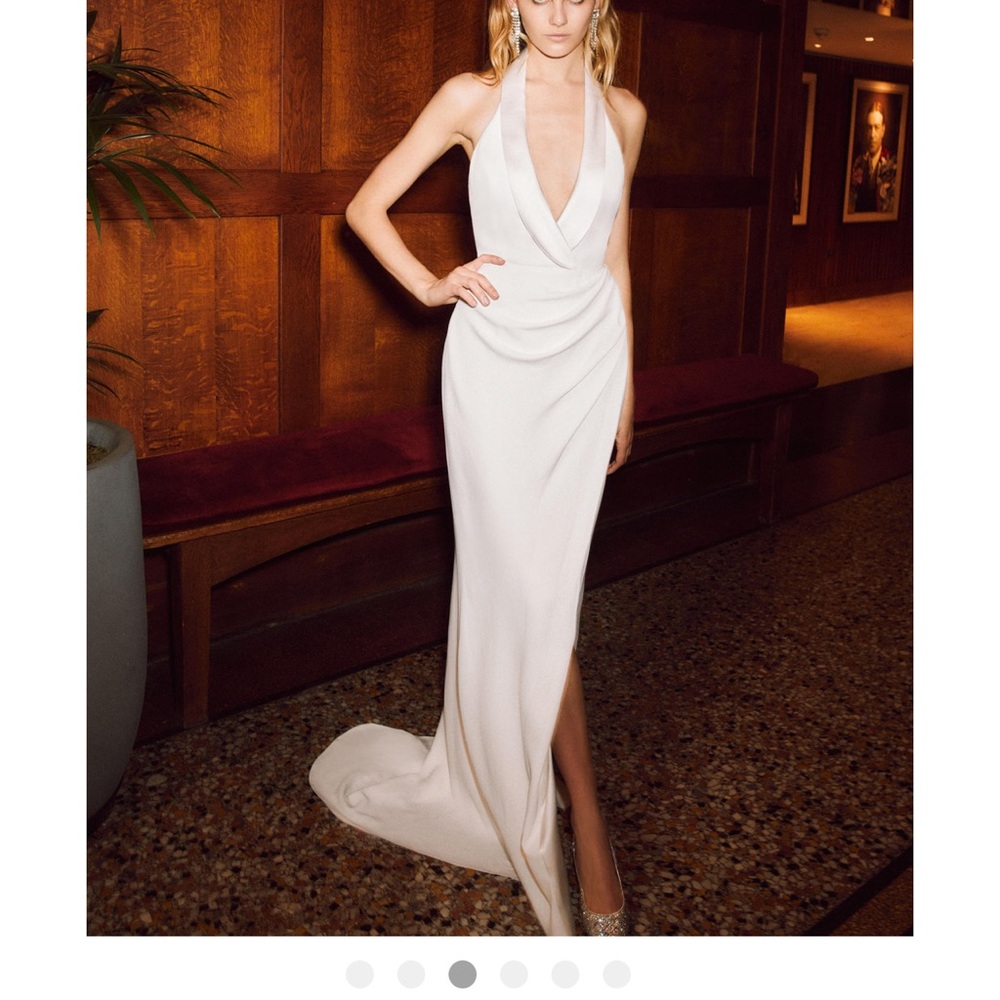 Galia Lahav Ester Deep Ivory Slip Dress